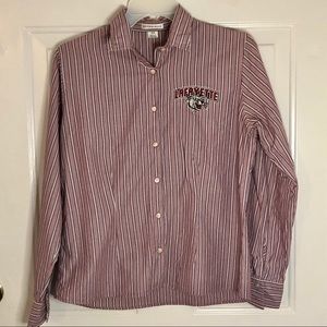 Cutter & Buck Medium Lafayette College Striped Button Down